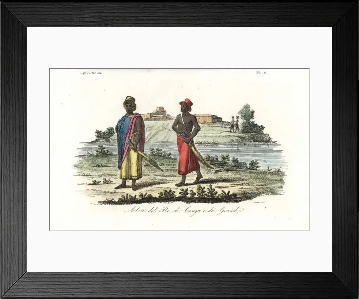 Framed Print : Costume of the King of the Kongo Framed Print : Costume of the King of the Kongo