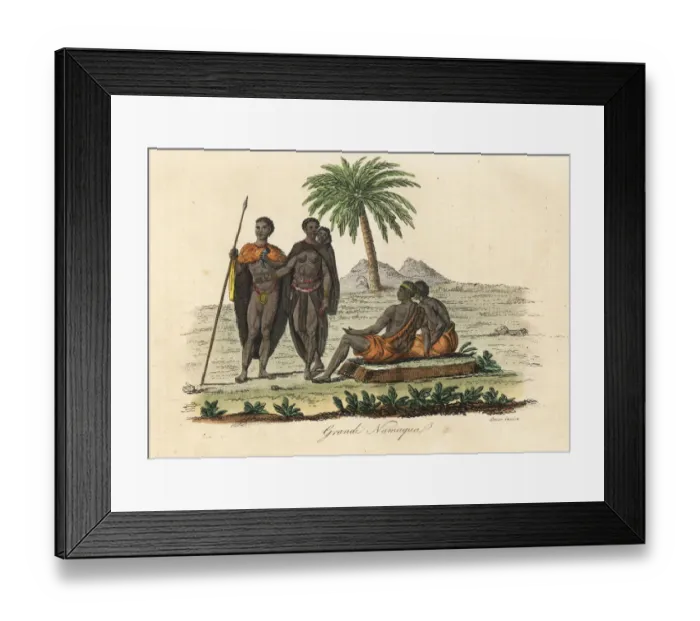 Framed Print : Nobles of the Nama (Namaqua) people of South Africa Framed Print : Nobles of the Nama (Namaqua) people of South Africa