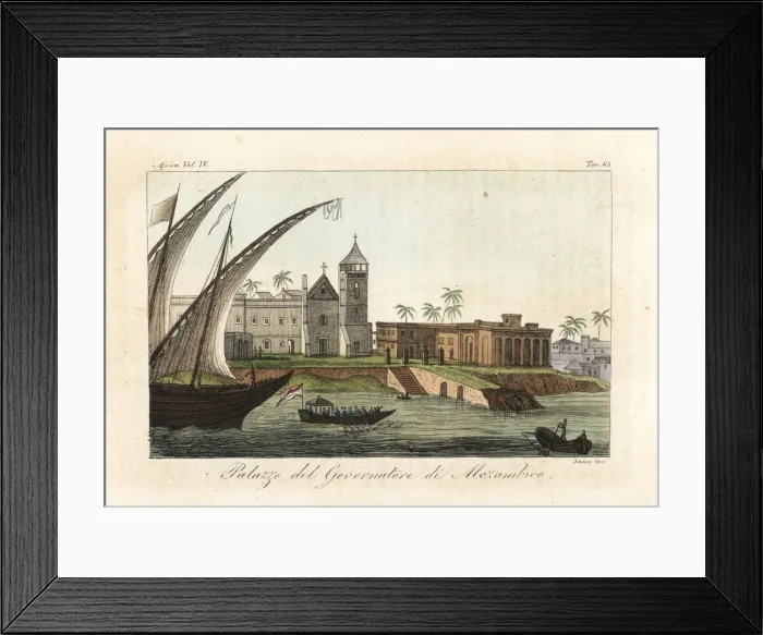 Framed Print : Palace of the governor of Mozambique