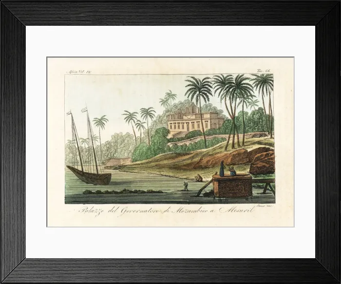 Framed Print : Palace of the governor of Mozambique at Mossuril Framed Print : Palace of the governor of Mozambique at Mossuril