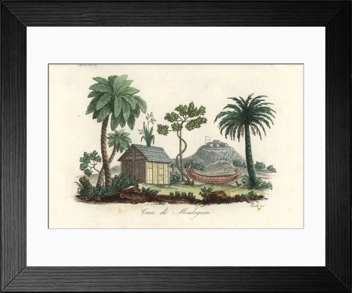 Framed Print : House of the Malagasy people of Madagascar Framed Print : House of the Malagasy people of Madagascar