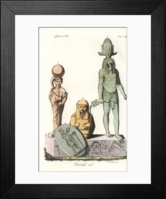 Framed Print : Statues and depictions of the Egyptian god Osiris Framed Print : Statues and depictions of the Egyptian god Osiris