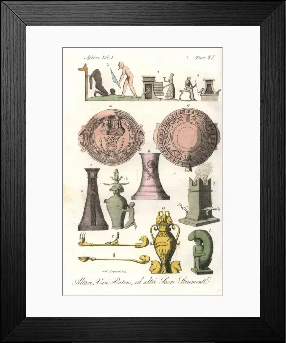 Framed Print : Sacred instruments to Egyptian, Greek and Roman gods Framed Print : Sacred instruments to Egyptian, Greek and Roman gods