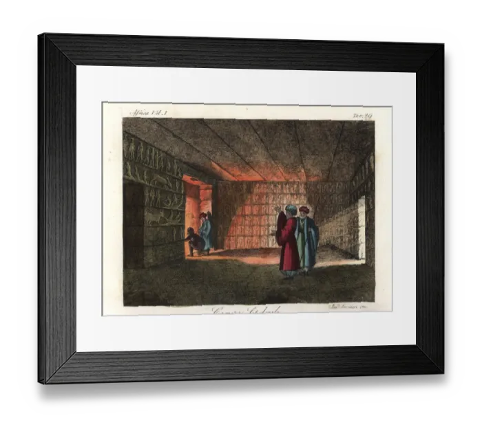 Framed Print : Interior of an Egyptian burial chamber with Framed Print : Interior of an Egyptian burial chamber with