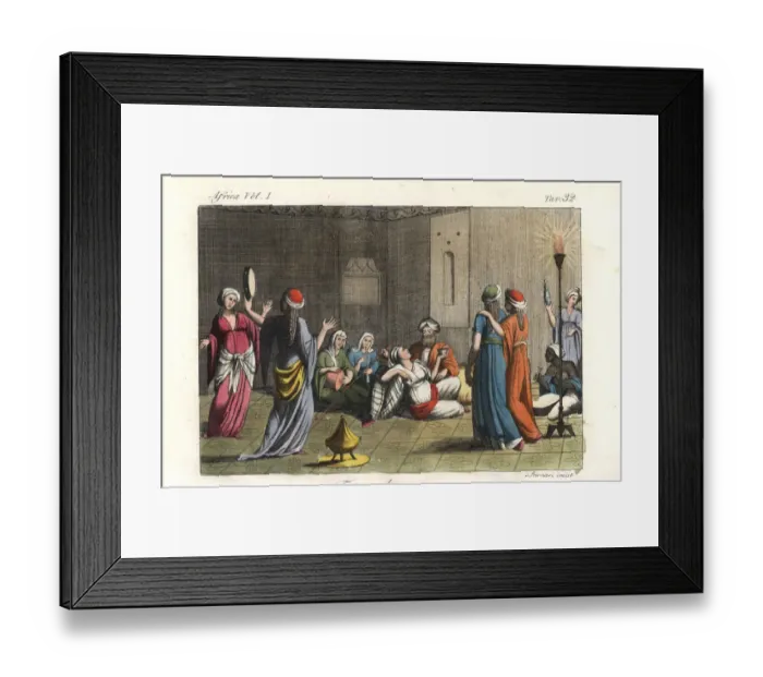 Framed Print : Wedding feast in an Egyptian harem, 1820 Framed Print : Wedding feast in an Egyptian harem, 1820