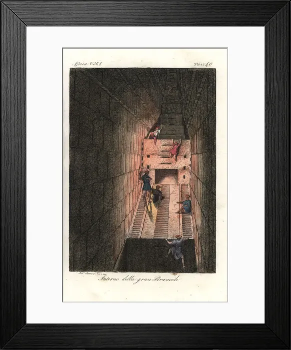 Framed Print : Interior of the Great Pyramid of Cheops, Giza, Egypt Framed Print : Interior of the Great Pyramid of Cheops, Giza, Egypt