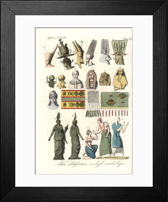 Framed Print : Native clothing of the ancient Egyptians Framed Print : Native clothing of the ancient Egyptians