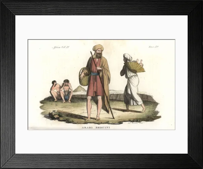 Framed Print : Bedouin arabs of Egypt, 1820s Framed Print : Bedouin arabs of Egypt, 1820s