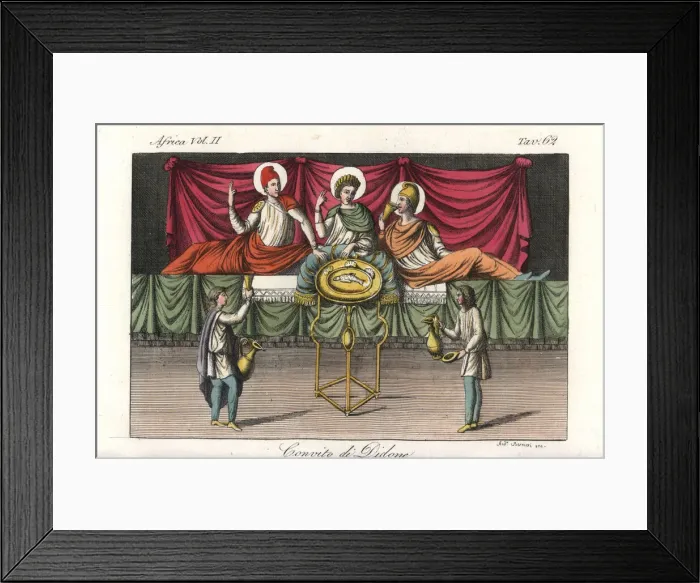 Framed Print : Queen Dido of Carthages banquet for the poet Aeneas Framed Print : Queen Dido of Carthages banquet for the poet Aeneas
