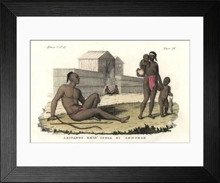 Framed Print : Inhabitants of the Island of Annobon or Pagalu Framed Print : Inhabitants of the Island of Annobon or Pagalu