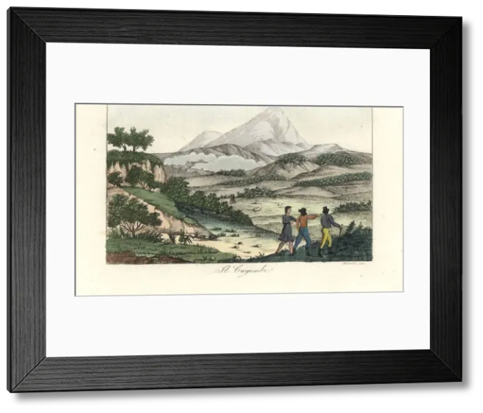 Framed Print : View of the Cayambe volcano in the Andes, Ecuador Framed Print : View of the Cayambe volcano in the Andes, Ecuador