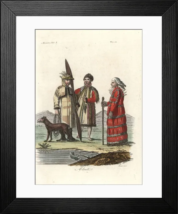 Framed Print : Natives of the Aleutian Islands Framed Print : Natives of the Aleutian Islands