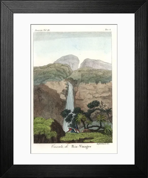 Framed Print : Waterfall of the Rio Vinagre, Cauca, Colombia