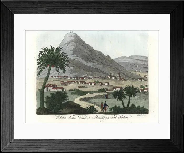 Framed Print : View of city and mountain of Potosi, Bolivia Framed Print : View of city and mountain of Potosi, Bolivia