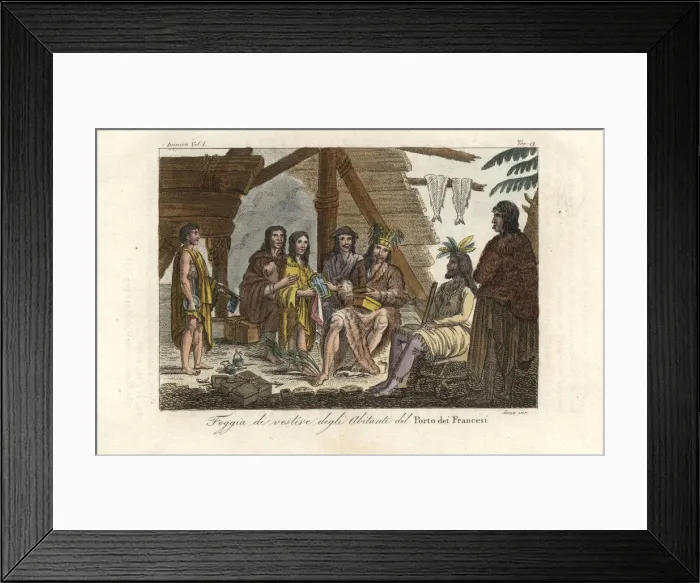 Framed Print : Costumes of the Aleutian natives of Bristol Bay, Alaska Framed Print : Costumes of the Aleutian natives of Bristol Bay, Alaska