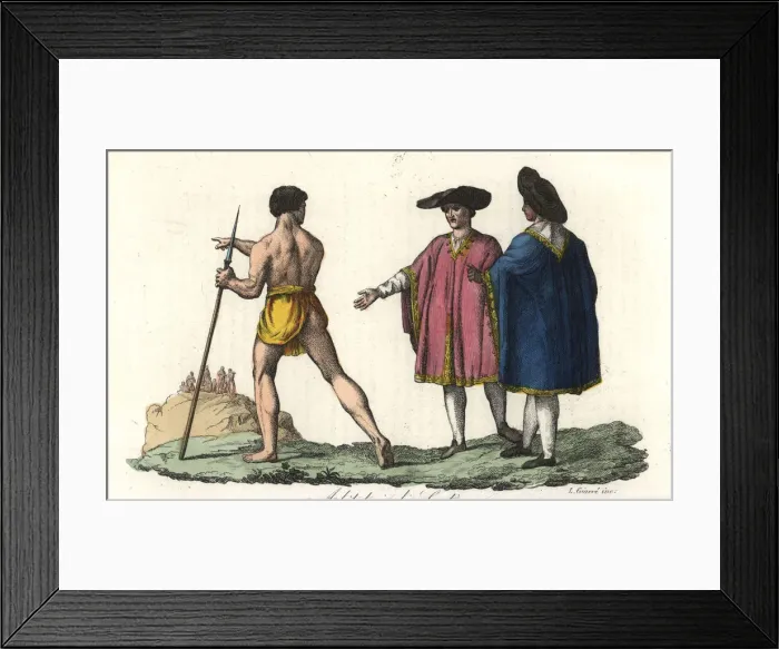 Framed Print : Costumes of the inhabitants of Santiago, Chile Framed Print : Costumes of the inhabitants of Santiago, Chile