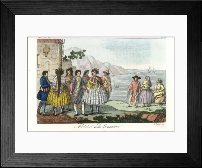 Framed Print : Costumes of the people of Concepcion, Chile Framed Print : Costumes of the people of Concepcion, Chile
