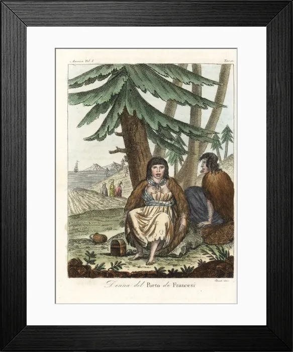 Framed Print : Aleutian women of Porto de Francesi, Alaska Framed Print : Aleutian women of Porto de Francesi, Alaska