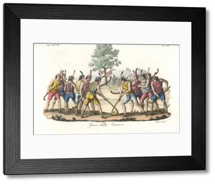 Framed Print : Indigenous Mapuche of Chile playing ciueca or palin Framed Print : Indigenous Mapuche of Chile playing ciueca or palin