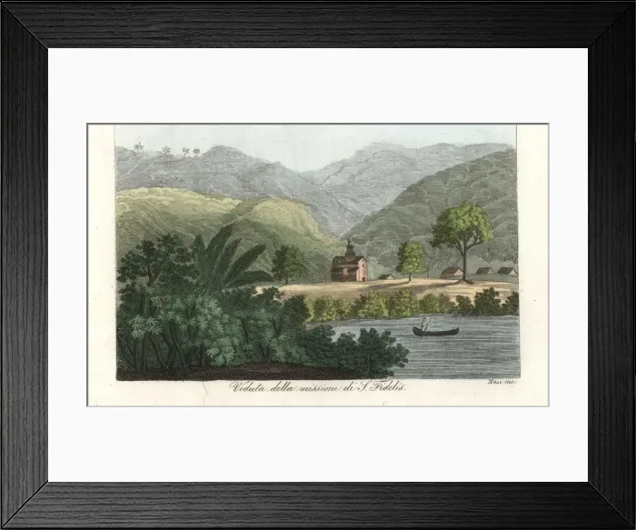 Framed Print : View of the Jesuit mission at St. Fidelis Framed Print : View of the Jesuit mission at St. Fidelis