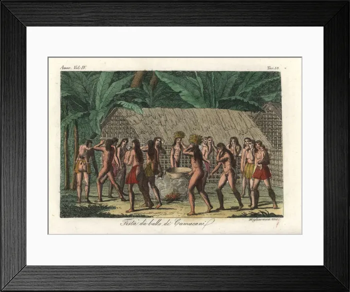 Framed Print : Dance festival of the Camacan people, Bahia, Brazil Framed Print : Dance festival of the Camacan people, Bahia, Brazil