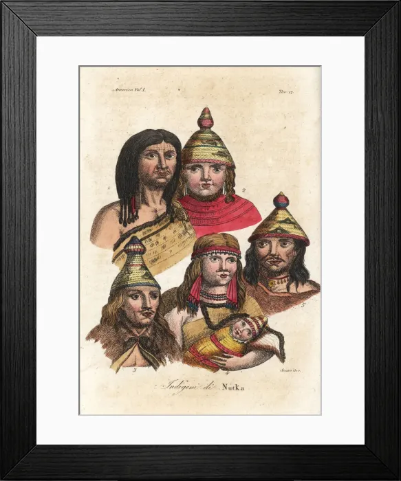 Framed Print : Native Americans of Nootka