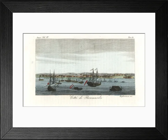 Framed Print : View of the city of Paramaribo, Surinam Framed Print : View of the city of Paramaribo, Surinam