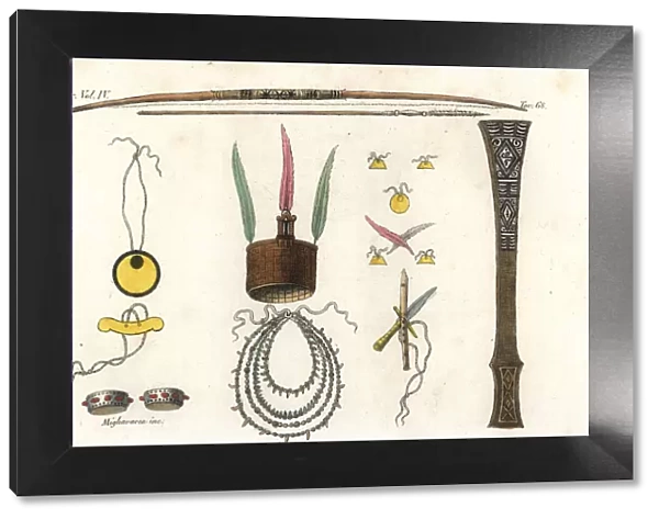 Ornaments and weapons of the Island Carib or Kalinago people