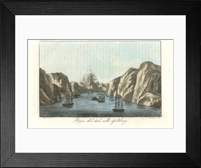 Framed Print : View of the South Bay of Spitsbergen island, Norway Framed Print : View of the South Bay of Spitsbergen island, Norway