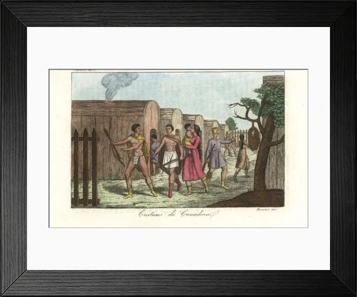 Framed Print : Costumes of Native Americans of Canada Framed Print : Costumes of Native Americans of Canada