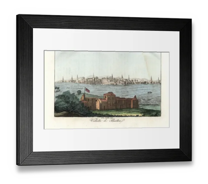 Framed Print : View of Boston in the early 19th century Framed Print : View of Boston in the early 19th century