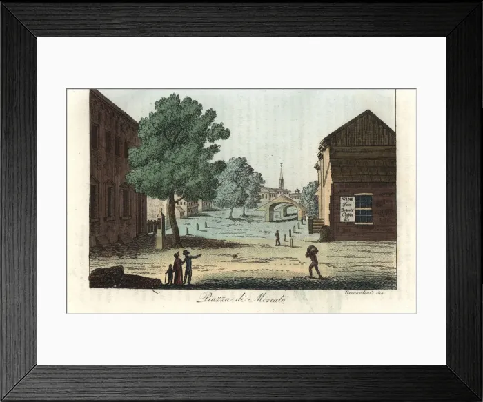 Framed Print : View of the market place in Philadelphia Framed Print : View of the market place in Philadelphia