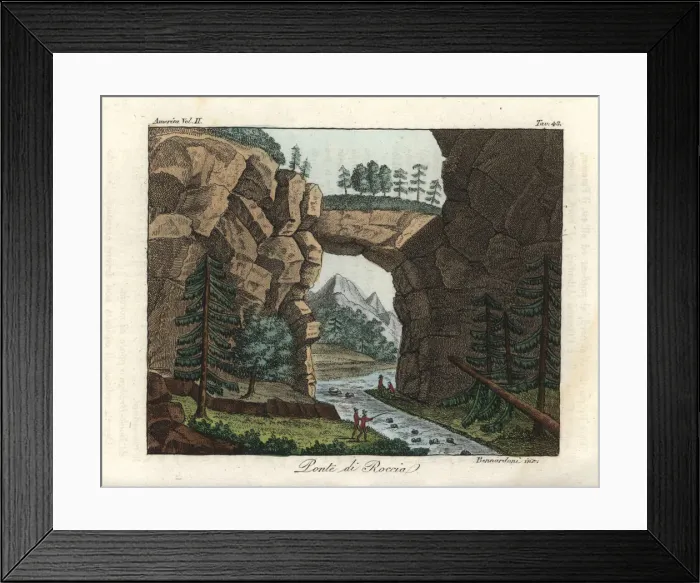 Framed Print : Natural stone bridge in Virginia, North America Framed Print : Natural stone bridge in Virginia, North America