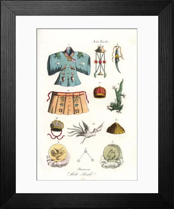 Framed Print : Chinese clothes and designs Framed Print : Chinese clothes and designs
