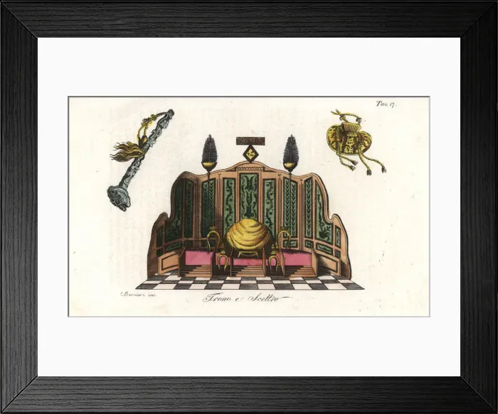 Framed Print : Chinese imperial throne and sceptre, Qing dynasty Framed Print : Chinese imperial throne and sceptre, Qing dynasty