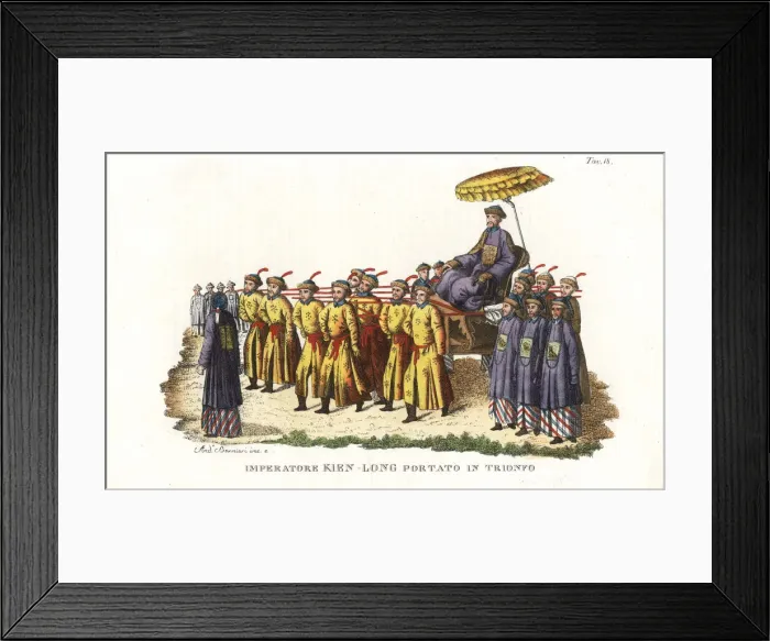 Framed Print : Chinese Emperor Qianlong carried in triumph Framed Print : Chinese Emperor Qianlong carried in triumph