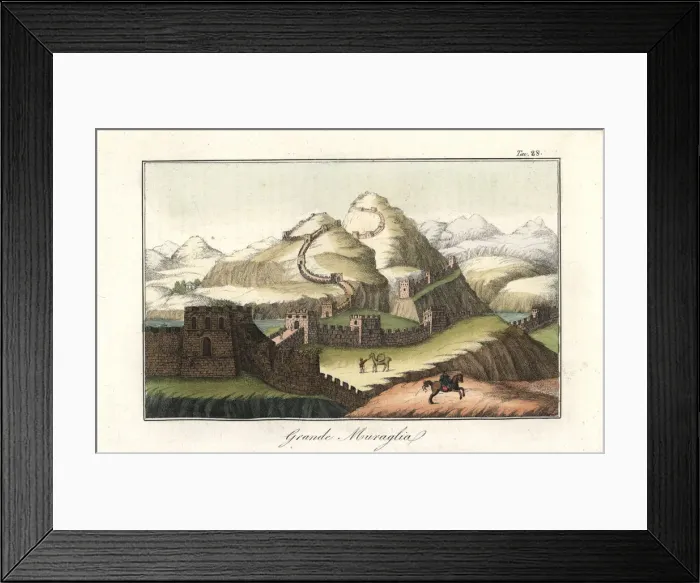Framed Print : The Great Wall of China, 1820s Framed Print : The Great Wall of China, 1820s