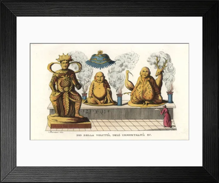 Framed Print : Chinese gods of desire, immortality, etc Framed Print : Chinese gods of desire, immortality, etc