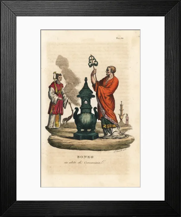 Framed Print : Chinese monk in ceremonial robes Framed Print : Chinese monk in ceremonial robes