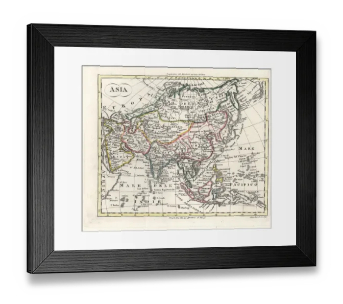 Framed Print : Map of Asia circa 1810 Framed Print : Map of Asia circa 1810