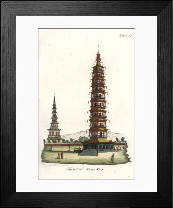 Framed Print : Octagonal nine-story porcelain tower in Nanjing Framed Print : Octagonal nine-story porcelain tower in Nanjing