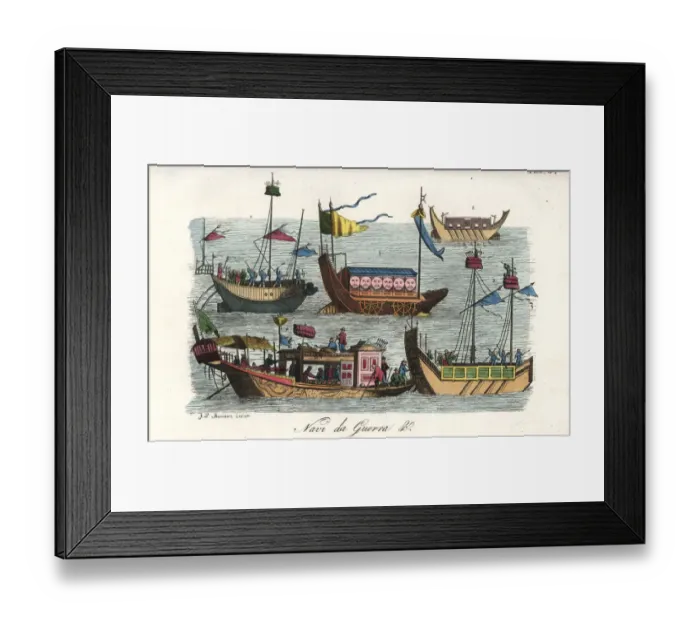 Framed Print : Vessels and warships of the Chinese navy Framed Print : Vessels and warships of the Chinese navy