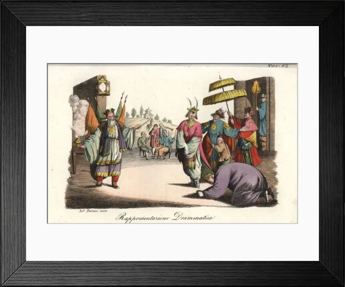 Framed Print : Scene from a Peking opera dramatic performance Framed Print : Scene from a Peking opera dramatic performance