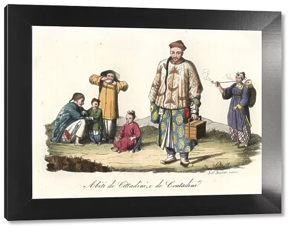 Costumes of city dwellers and farmers
