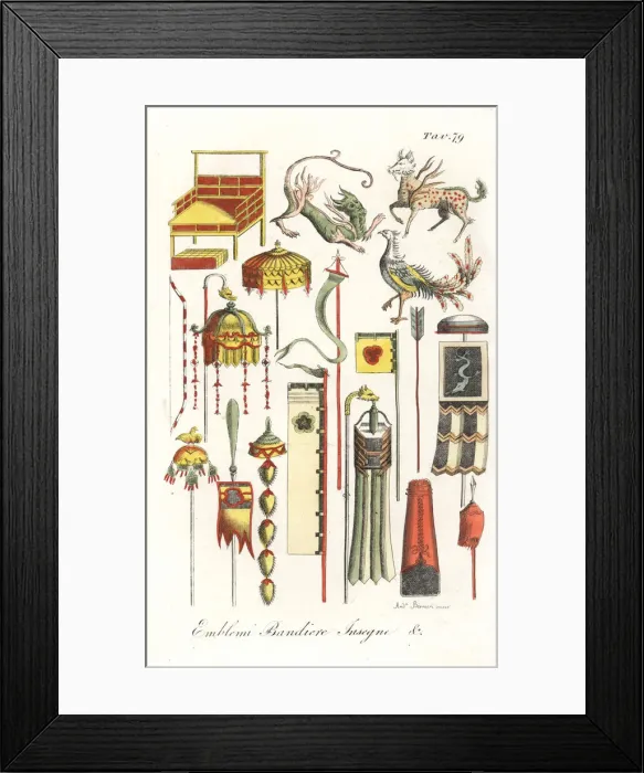 Framed Print : Japanese flags, emblems and insignia Framed Print : Japanese flags, emblems and insignia