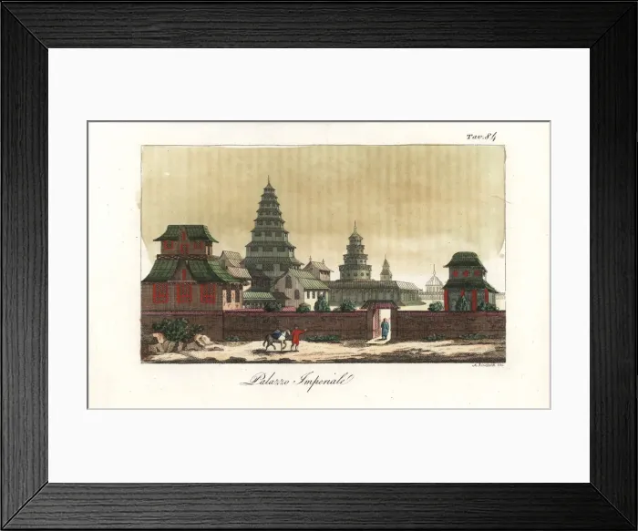 Framed Print : Imperial Palace, Tokyo, Japan, 1820s Framed Print : Imperial Palace, Tokyo, Japan, 1820s