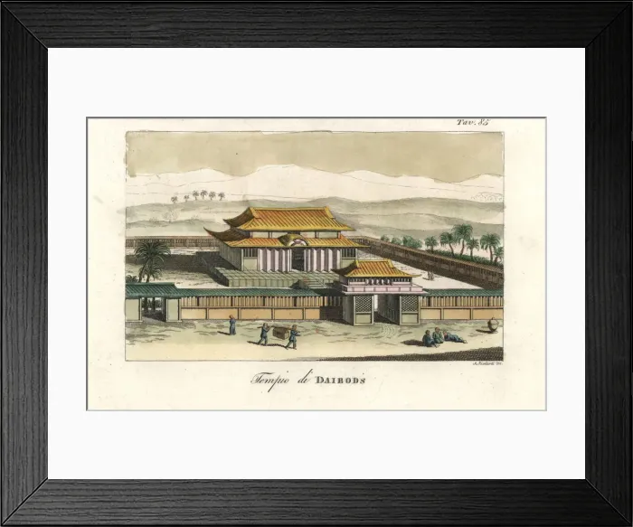 Framed Print : Sanjusangen-do or Hall of the Lotus King, Kyoto, 1820s Framed Print : Sanjusangen-do or Hall of the Lotus King, Kyoto, 1820s