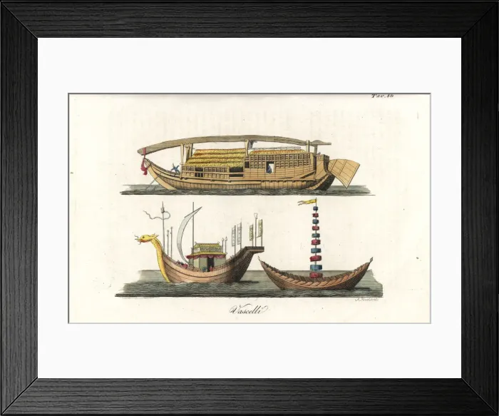 Framed Print : Japanese vessels and ships Framed Print : Japanese vessels and ships