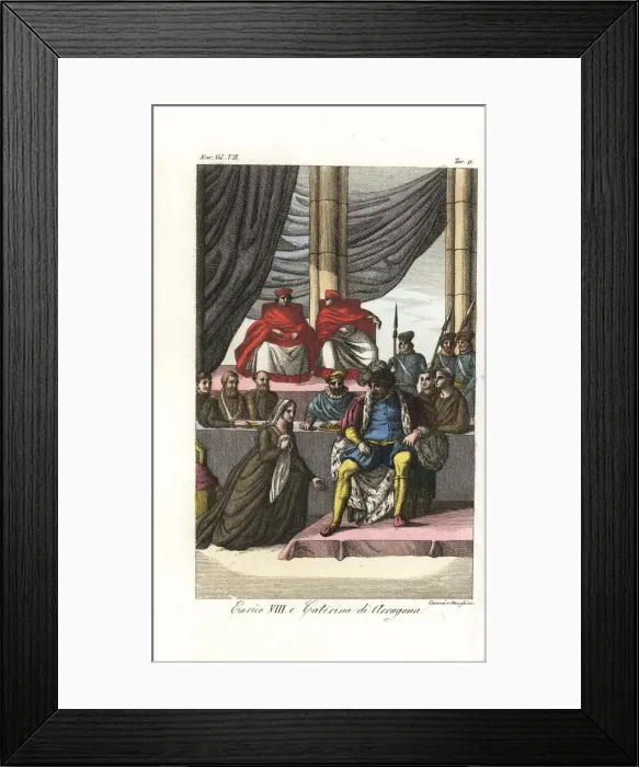 Framed Print : Divorce of King Henry VIII and Catherine of Aragon Framed Print : Divorce of King Henry VIII and Catherine of Aragon