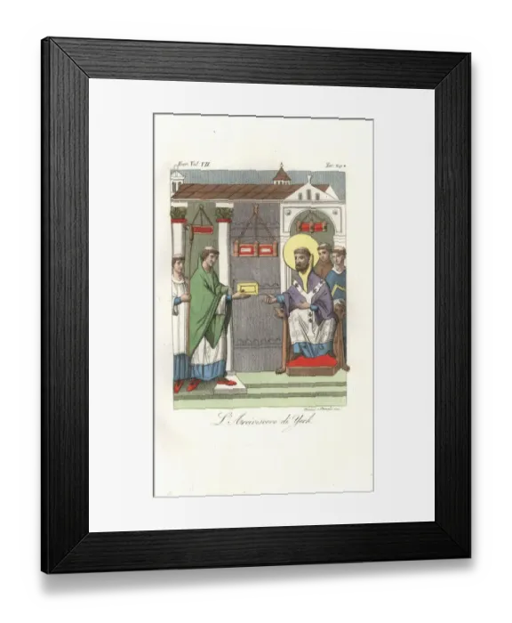 Framed Print : Wulfstan II, Archbishop of York, 11th century Framed Print : Wulfstan II, Archbishop of York, 11th century